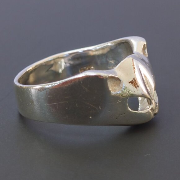 Sterling Silver Cat Mask Ring – Open Eyes, Size 5.5, 3.45 g - Picture 10 of 13